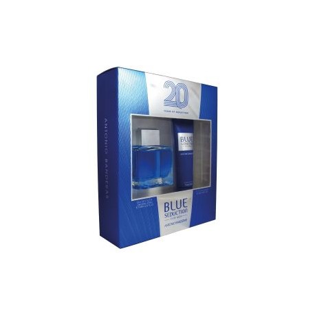 Set blue seduction for men 20 years 2pzs 100ml edt spray/ after shave 75ml.